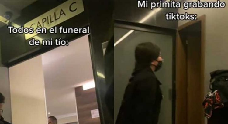 Aprovechó el funeral de su tío para grabar sus bailes de TikTok