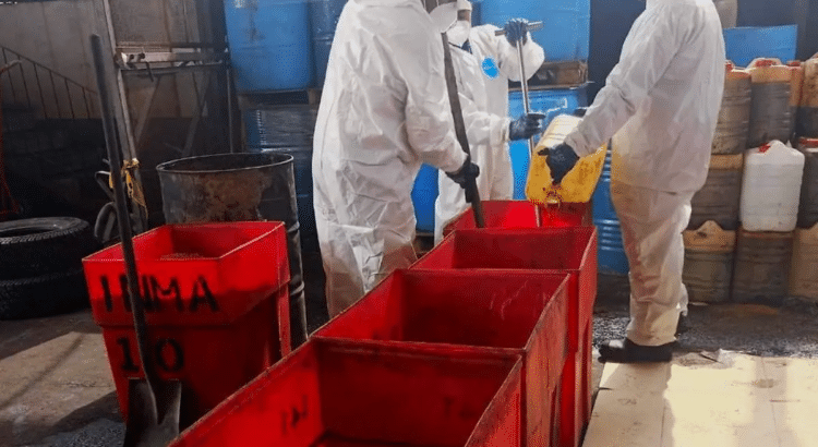 La FGR destruye metanfetaminas y químicos asegurados en Guerrero