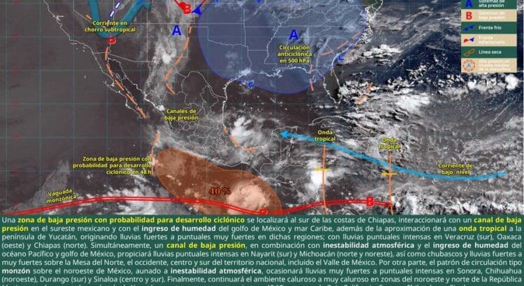 Se esperan lluvias fuertes en gran parte de Guerrero