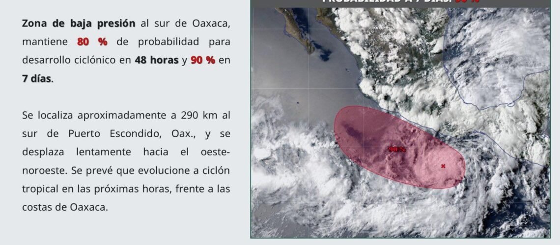 Alerta por tormenta tropical en el Pacífico