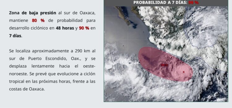 Alerta por tormenta tropical en el Pacífico