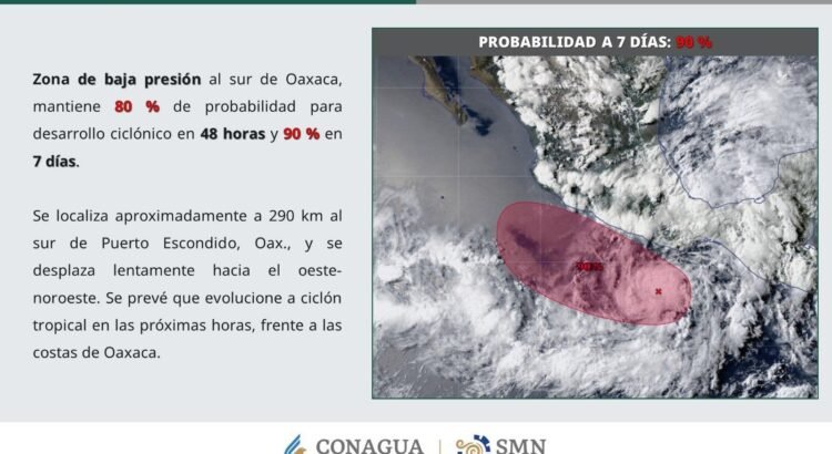 Alerta por tormenta tropical en el Pacífico