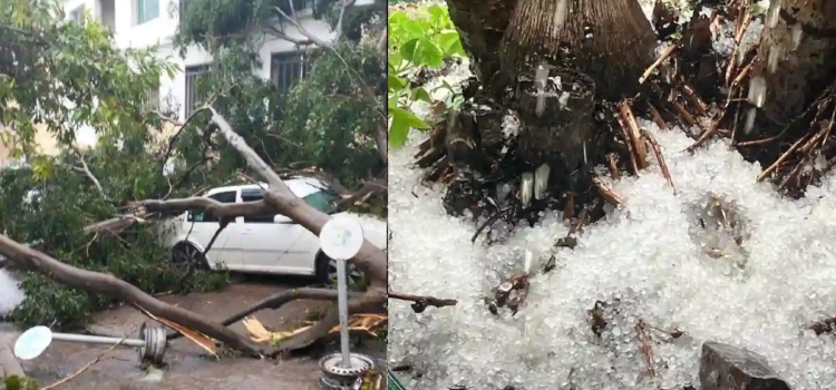 Una tromba con granizo azotó a Chilpancingo Una tromba con granizo azotó a Chilpancingo