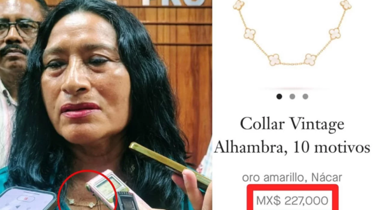 Indignación por el collar de lujo de la alcaldesa de Acapulco: asegura que fue un regalo del pueblo Indignación por el collar de lujo de la alcaldesa de Acapulco: asegura que fue un regalo del pueblo