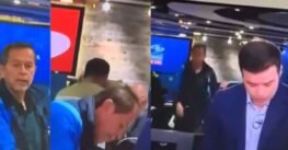 Empleado de noticiero protagoniza incómodo momento al intentar ‘besar’ a su compañera en plena transmisión en vivo