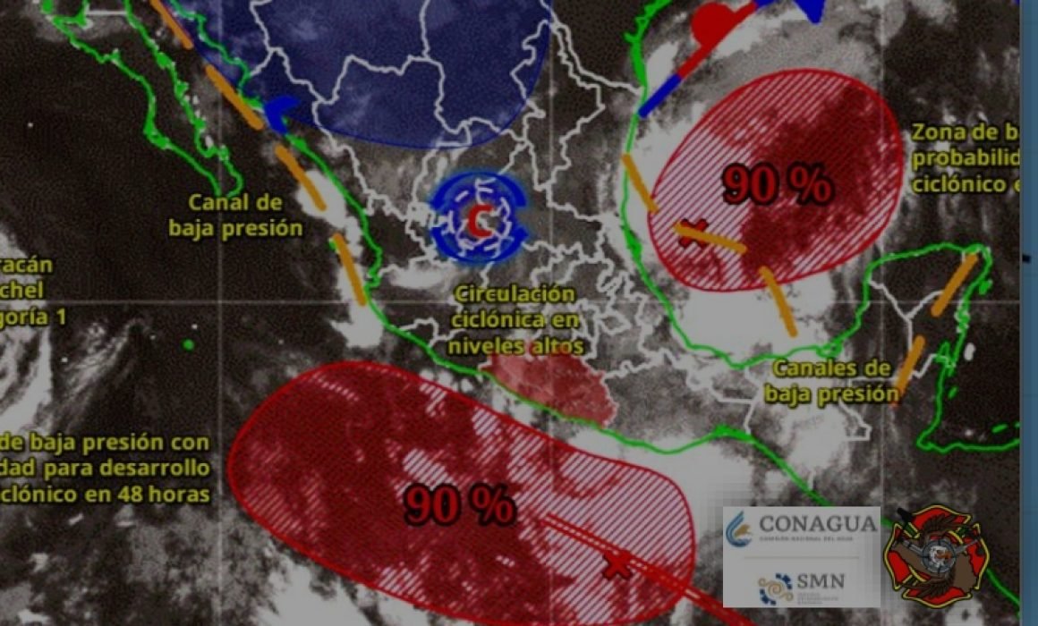 Guerrero, en alerta por sistema tropical con 90% de probabilidad de convertirse en ciclón