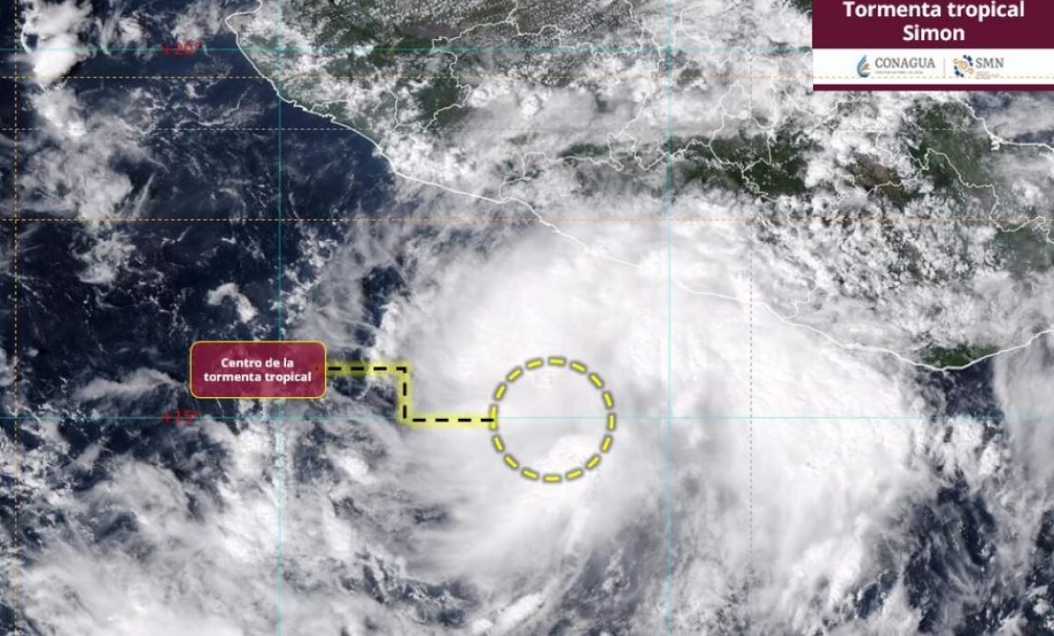 Confirman formación de la tormenta tropical Simón; mantiene bajo vigilancia al Pacífico mexicano